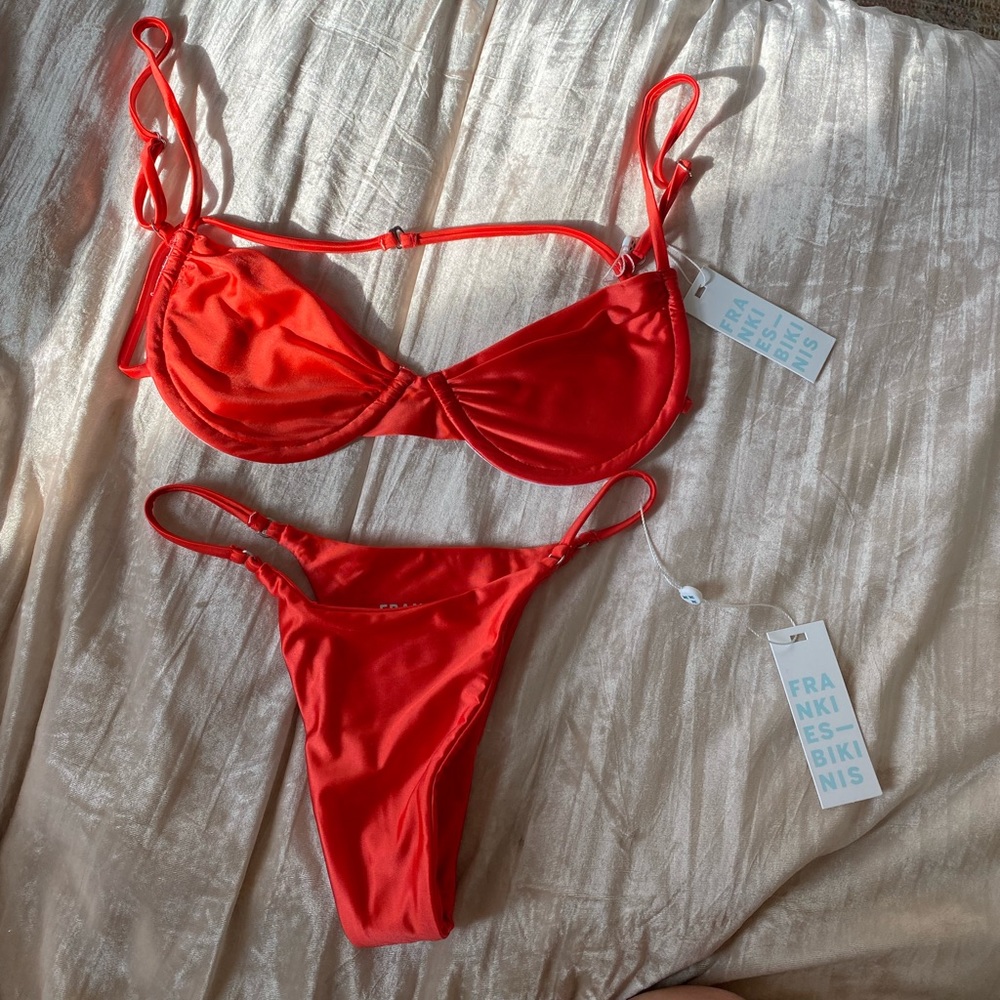 New with tags Frankie’s Bikinis red two piece